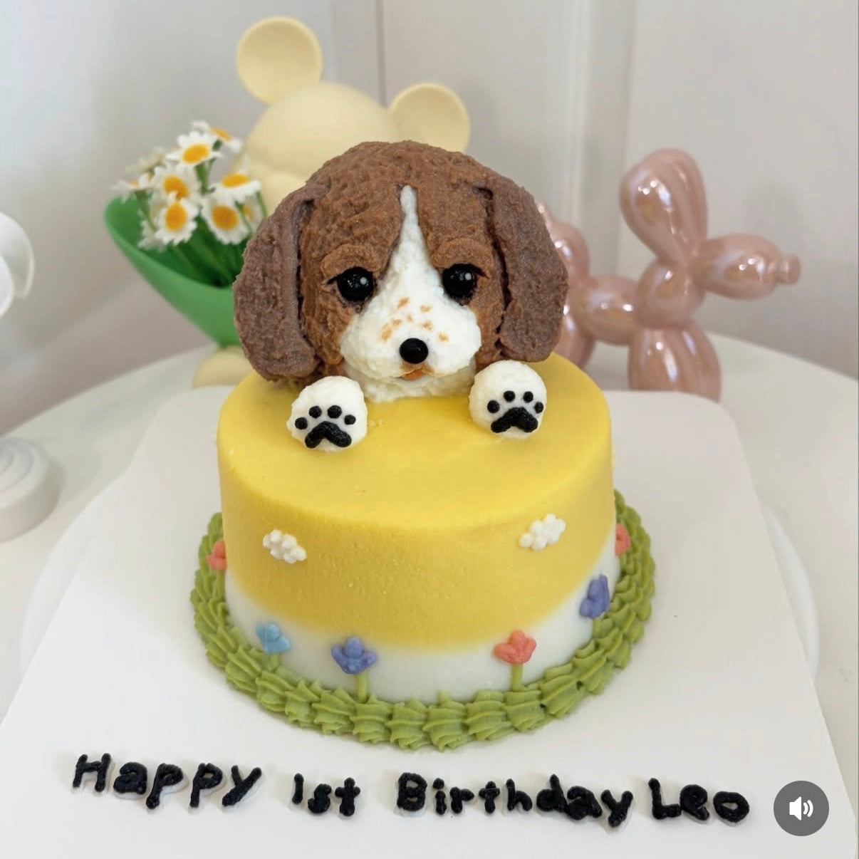 3D Face Cake (Flower theme)